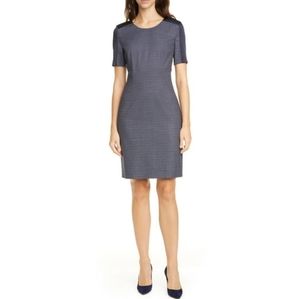 New Boss Dirusa Crosshatch Virgin Wool Dress 12